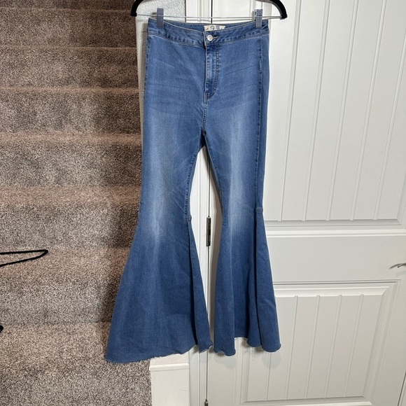 Free People Just Float On Flare Jeans /Jericho blue - Picture 10 of 11